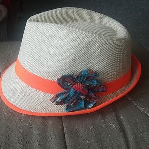 Orange rimmed fadora